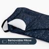 Wake In Cloud - Cot Nap Mat with Pillow and Blanket, for Toddler Kids Boys Girls in Daycare Kindergarten Preschool Pre K with Elastic Corner Straps, Spaces Stars Planet Galaxy, Navy Blue view 4