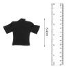 B Baosity 1/12 Scale T Shirt Mini Clothing Loose Short Sleeves Handmade Doll Clothes, Miniature Outfits for 6 inch Male Soldiers Figures Dress up Accs, Black view 4