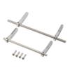 AMK Adjustable 1/10 Scale Bumper Mount Front Rear, Metal Bumper Set Complete for RC Crawler Axial SCX10 Element Enduro Gen7 Gen8 TRX6 TRX4 Upgrades (Silver) view 1