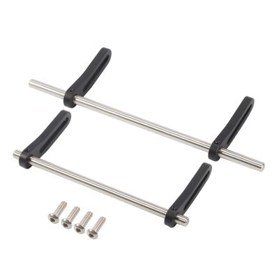 AMK Adjustable 1/10 Scale Bumper Mount Front Rear, Metal Bumper Set Complete for RC Crawler Axial SCX10 Element Enduro Gen7 Gen8 TRX6 TRX4 Upgrades (Black)