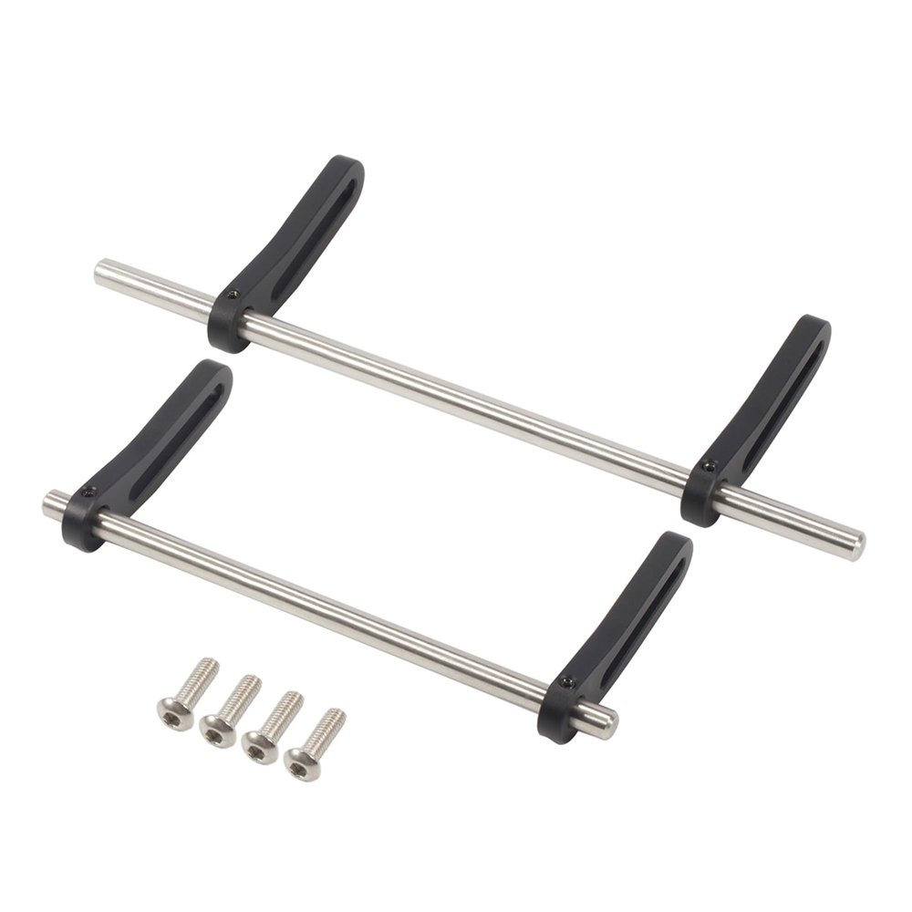 AMK Adjustable 1/10 Scale Bumper Mount Front Rear, Metal Bumper Set Complete for RC Crawler Axial SCX10 Element Enduro Gen7 Gen8 TRX6 TRX4 Upgrades (Black)