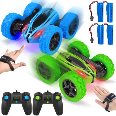 2-Pack RC Stunt Car - Gesture Sensor, 4WD, Double Sided, 360 Degree Rotating, Tumbling, High Speed