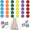 Qryovsa Wahoo Marbles, 30 Pieces of 0.55 Inch Marbles for Wahoo Board Game, Includes Storage Bag & Dice(0.55in/14mm) view 2