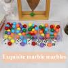 Qryovsa Wahoo Marbles, 30 Pieces of 0.55 Inch Marbles for Wahoo Board Game, Includes Storage Bag & Dice(0.55in/14mm) view 4