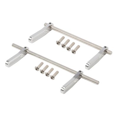 AMK RC Bumper Aluminum Alloy Modular 1/10 RC Crawler Bumper Front Rear Bull Bars for 1/10 RC Crawler LCG Rigs Builds TRX4 SCX10 Gspeed Power Wagon Body DIY (1/10 RC Crawler Bumper Silver)