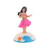 Solar Powered Dancing Girl Swinging Hawaiian Girl Grass Skirt Swing Shaking Head Doll Car Dashboard Dancing Figure Desktop Ornaments(Pink) view 1