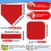 Hiboom 10 Pcs Kickball Set Includes 10 Inches Dodgeball Playground Balls 5 Rubber Throw Down Bases Needles and Ball Pump for Boys Girls Adults Backyard Game Camps Picnic Schoolyard Summer(Red) view 2