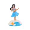 Solar Powered Dancing Girl Swinging Hawaiian Girl Grass Skirt Swing Shaking Head Doll Car Dashboard Dancing Figure Desktop Ornaments(Blue) view 1