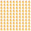 100pcs Christmas Resin Ducks, Mini Resin Ducks Decoration Little Ducks with Christmas Hat Tiny Resin Duck Miniature for Garden Landscape Dollhouse Decorations DIY Charms (Yellow) view 1