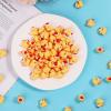 100pcs Christmas Resin Ducks, Mini Resin Ducks Decoration Little Ducks with Christmas Hat Tiny Resin Duck Miniature for Garden Landscape Dollhouse Decorations DIY Charms (Yellow) view 4