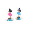 2 Pcs Solar Powered Dancing Girl Swinging Hawaiian Girl Grass Skirt Swing Shaking Head Doll Car Dashboard Dancing Figure Desktop Ornaments view 3