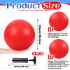 Hiboom 10 Pcs Kickball Set Includes 10 Inches Dodgeball Playground Balls 5 Rubber Throw Down Bases Needles and Ball Pump for Boys Girls Adults Backyard Game Camps Picnic Schoolyard Summer(White) view 3