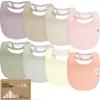 8-Pack Organic Baby Bibs for Boys, Girls - Soft Cotton Drooling and Teething Bibs for Baby Girl & Boy, Extra Absorbent, Easy To Clean & Put On for Toddler, Newborn, Infant 0-24 Months (Embrace) view 1