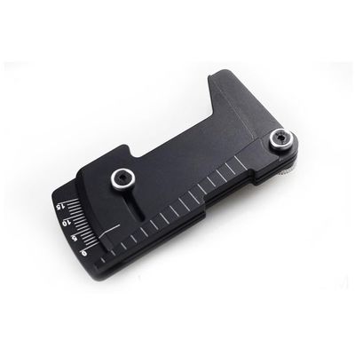 KingVal Metal Adjustable Ruler 15 Degrees RC Car Wheel Tire Camber Gauge Height Measuring Tool Compatible with 1/10 RC Car (Black)