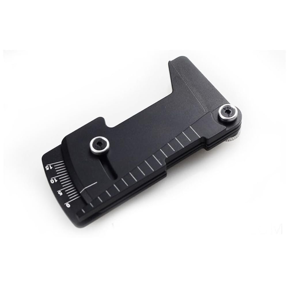 KingVal Metal Adjustable Ruler 15 Degrees RC Car Wheel Tire Camber Gauge Height Measuring Tool Compatible with 1/10 RC Car (Black)