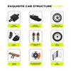 AMORIL RLAARLO 1/10 AK-787 Large Brushless High Speed RC Cars for Adults Fast 120 MPH,Hobby Remote Control Car with Carbon Fiber Chassis,CNC Split Driveshaft,Aluminum Wheel,500FT Range,Green view 4