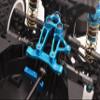 Aluminium 7075 Steering Arms and Steering Bridge for Tamiya 1:10 RC 4WD XV-02 PRO 58707 Upgrades - Sky Blue view 2