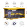 cxiiuui Hot Wheels Display Case Car with LED Light and Acrylic Cover 1/24 Scale Wooden Parking Garage Model for Diecast Cars Grey view 2