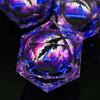 HAOMEJA Resin Dragon Eye DND Dice Set D&D 7 Pcs Resin Sharp Edge Role Playing Dice with Bag, Polyhedral Dungeons and Dragons Dice D20 D12 D10 D100 D8 D6 D4 (Purple & Eye Purple) view 1