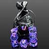 HAOMEJA Resin Dragon Eye DND Dice Set D&D 7 Pcs Resin Sharp Edge Role Playing Dice with Bag, Polyhedral Dungeons and Dragons Dice D20 D12 D10 D100 D8 D6 D4 (Purple & Eye Purple) view 3
