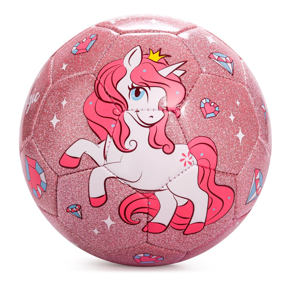 Pink Soccer Ball Size 3 - Soccer Ball with Pump for Toddlers & Kids - Shiny Unicorn Small Soccer - Indoor Outdoor Play Balls Toys - Great Gifts for Children Girls Boys 2 3 4 5 6 7 8 Years Old