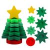 ALLABC Silicone Christmas Tree for Toddlers, Tabletop Xmas Decoration, Stackable & Nesting Baby Toys, 5.9 inches view 1