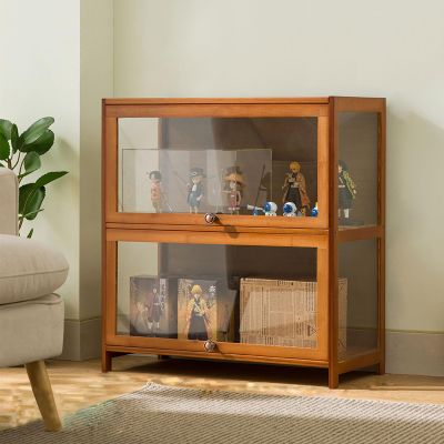 Acrylic Display Case,Minifigure Display Case,Figure Display Case,Display Case,Double Doors, Large-Capacity Storage, Large-Capacity Collection Cabinets, Dust-Proof and Moisture-Proof