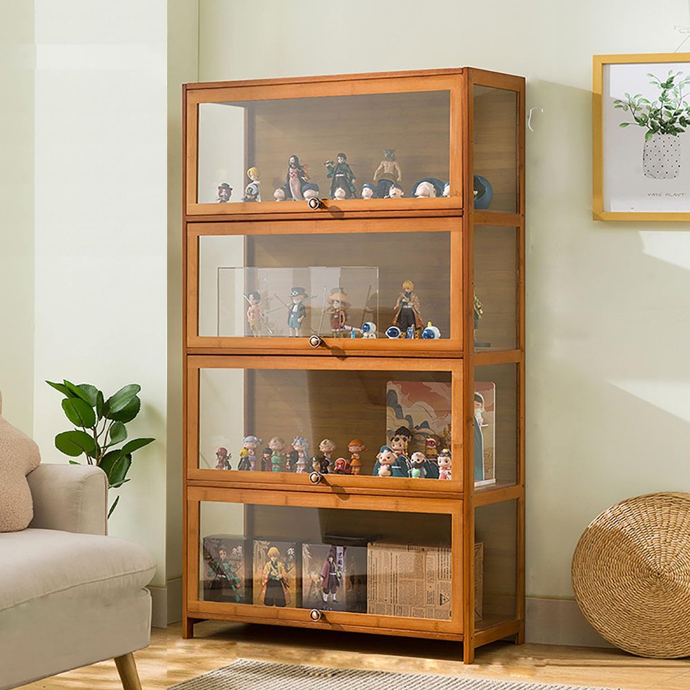 Acrylic Display Case,Minifigure Display Case,Figure Display Case,Display Case,Double Doors, Large-Capacity Storage, Large-Capacity Collection Cabinets, Dust-Proof and Moisture-Proof