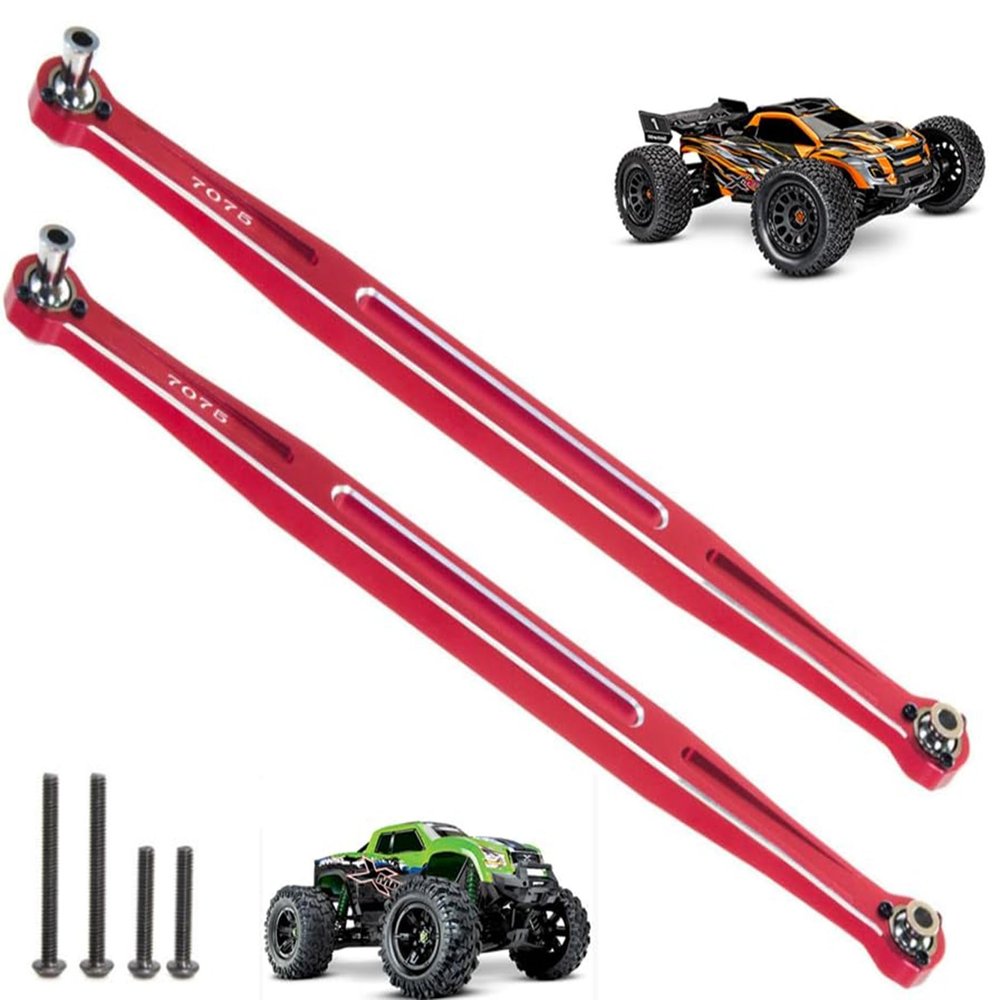 Aluminum Front Steering Tie Rod Links for 1/6 XRT 1/5 X-MAXX WideMaxx 8S 4WD Monster Truck Upgrades Parts 2 pcs/Set #7897 (Red)
