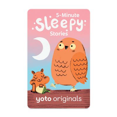 Yoto 5-Minute Sleepy Stories Kids Audio Card for Use with Player & Mini All-in-1 Audio Device, Educational Screen-Free Listening with Relaxing Tales for Naptime Bedtime & Winding Down, Ages 5+
