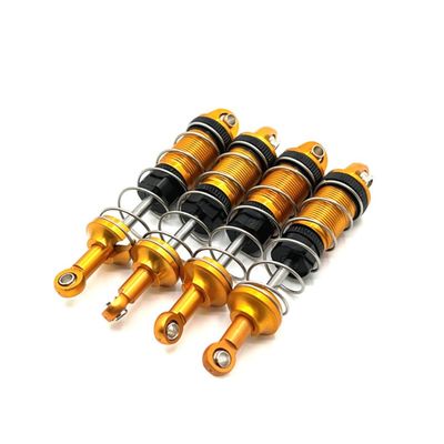 4pcs Metal Front and Rear Oil Shock Absorber 1/16 RC Car Upgrades Parts Accessories Compatible with Hyper GO MJX H16BM H16GT H16DR H16 16207 16208 16209 16210 (Gold)