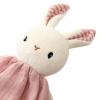 CUDDLE CORNER Organic Cotton Stuffed Animal Rattle Baby Toys, Plush Bunny Cuddle Cloth and Hand Grip Ring Rattles Plush Toy Set for Newborns Infant Boys Girls, 2 PCS view 2