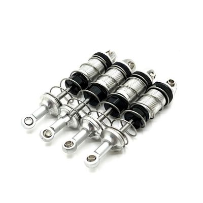4pcs Metal Front and Rear Oil Shock Absorber 1/16 RC Car Upgrades Parts Accessories Compatible with Hyper GO MJX H16BM H16GT H16DR H16 16207 16208 16209 16210 (Sliver)