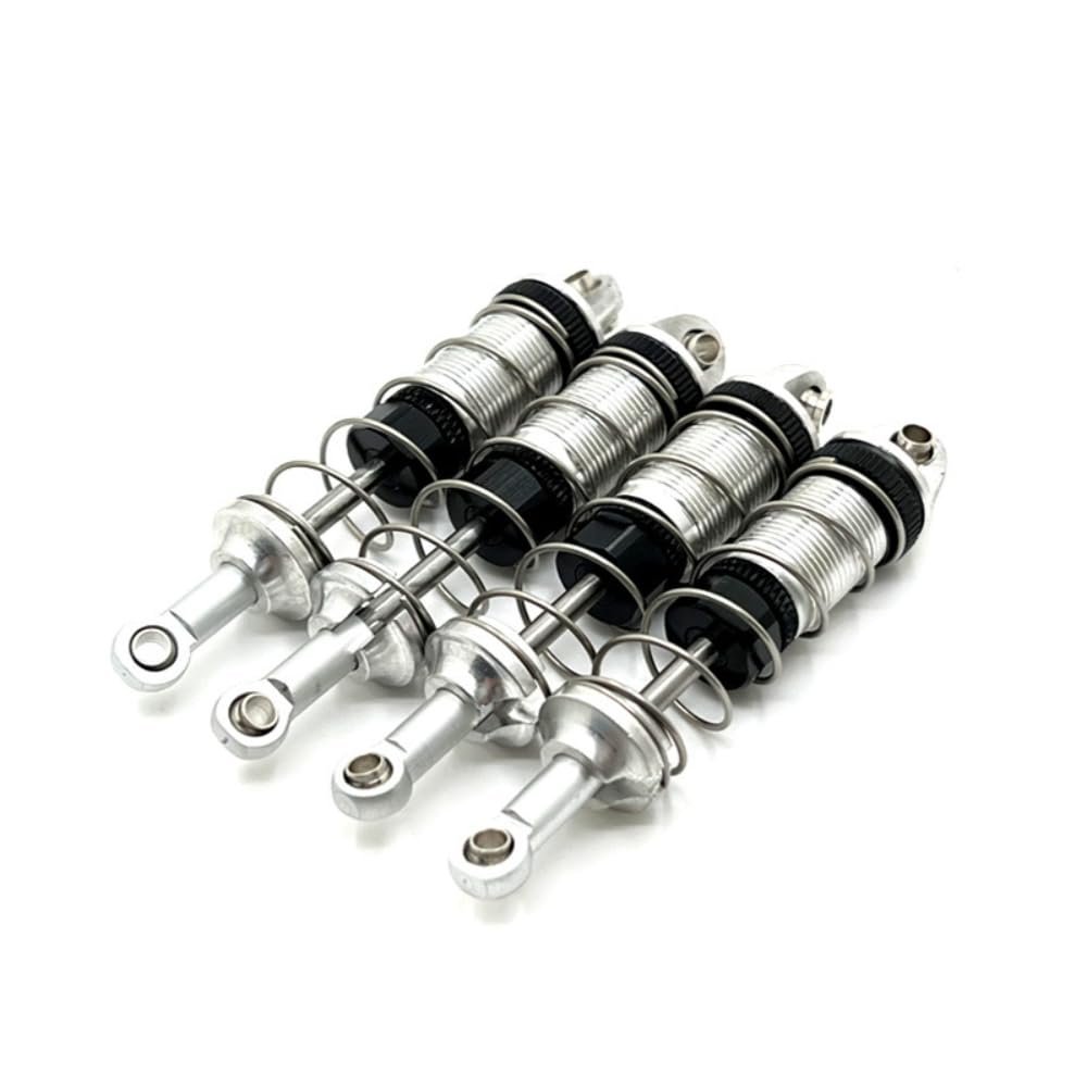 4pcs Metal Front and Rear Oil Shock Absorber 1/16 RC Car Upgrades Parts Accessories Compatible with Hyper GO MJX H16BM H16GT H16DR H16 16207 16208 16209 16210 (Sliver)