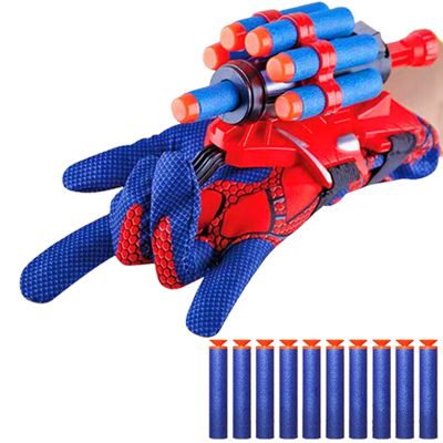 AODAI Spider Gloves Man Web Shooter Toy, Spider Kids Plastic Role-Play Launcher Glove Cool Movie Launcher with Wrist Toy Set Funny Decorate Children Educational Toys (RED)