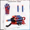 AODAI Spider Gloves Man Web Shooter Toy, Spider Kids Plastic Role-Play Launcher Glove Cool Movie Launcher with Wrist Toy Set Funny Decorate Children Educational Toys (RED) view 4