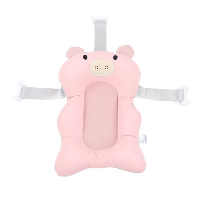 Baby Bath Cushion, Breathable Soft Baby Bath Pad, Portable Newborn Shower Bath Mats, Nonslip Soft Bath Pillow with Pillow for 0 12 Months Infant Toddler ()
