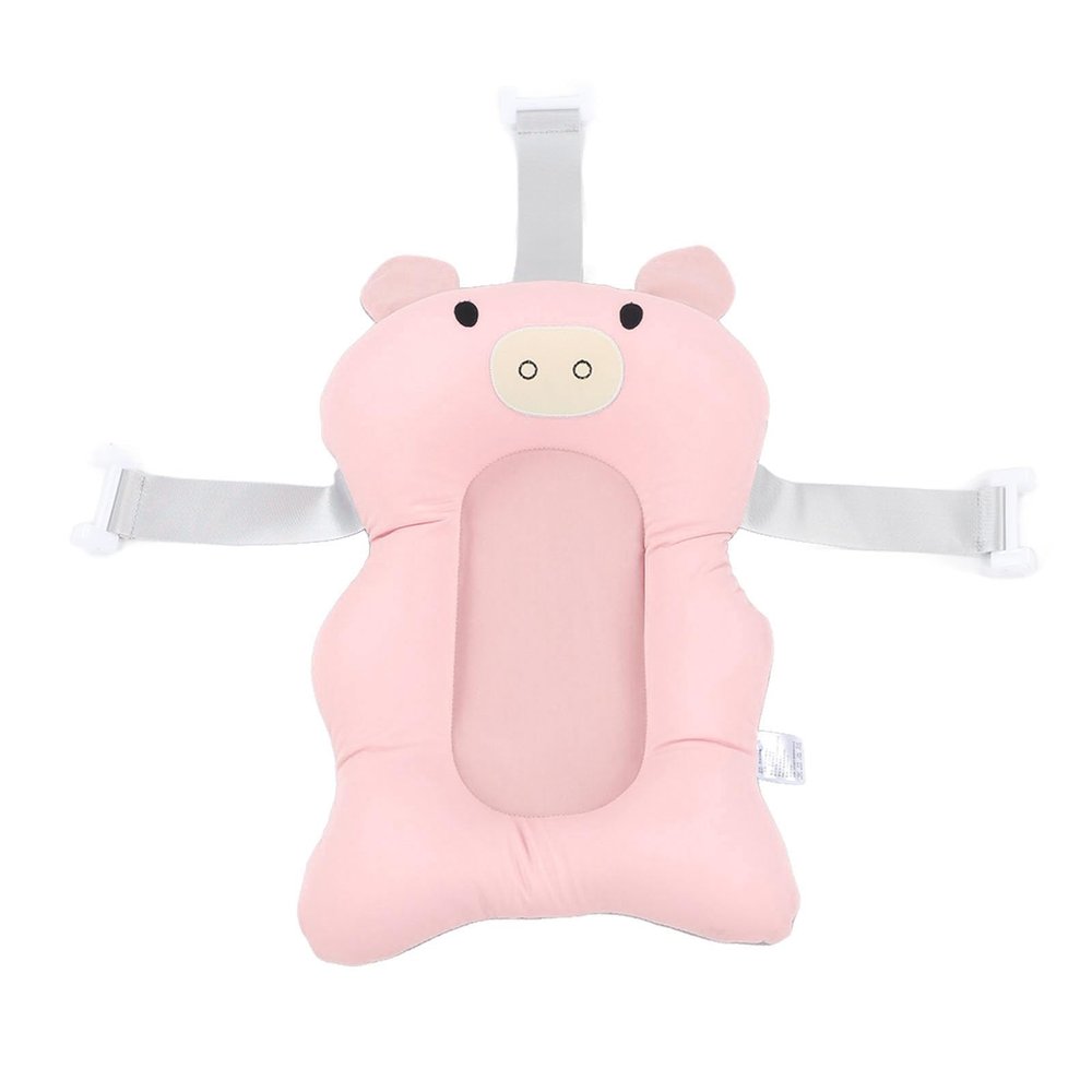 Baby Bath Cushion, Breathable Soft Baby Bath Pad, Portable Newborn Shower Bath Mats, Nonslip Soft Bath Pillow with Pillow for 0 12 Months Infant Toddler ()