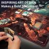 EDGFRTOIO Playmat with Zones for MTG Card Game Playing, Game Mats Tabletop Magic Play Mats 24"x14" Commander Deck Gaming Desk Duel Mat Card Gameplay Mats for Beginner, Queen of Death view 2