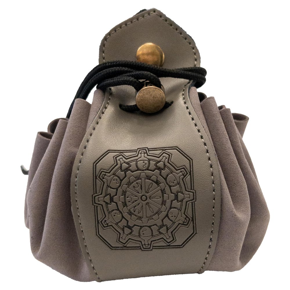 Guilt Free Gaming Genuine Leather RPG Bag | Foil Stamped | Holds 70 Dice | Great for Coins | Timeless Style | Great for DMs and Players