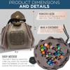 Guilt Free Gaming Genuine Leather RPG Bag | Foil Stamped | Holds 70 Dice | Great for Coins | Timeless Style | Great for DMs and Players view 3