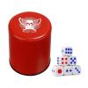 6 Pieces Leatherette Dice Cups 13mm 6-Sided Dice Set Felt Lining Quiet in Shaking for Craps Farkle Game Kill Time Pressure Red A view 2