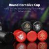 6 Pieces Leatherette Dice Cups 13mm 6-Sided Dice Set Felt Lining Quiet in Shaking for Craps Farkle Game Kill Time Pressure Red A view 3