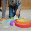 Chuckle & Roar - Rainbow Stacker - Tactile Learning - Stacking Toy - Preschool Fun - Silicone Toy view 2