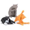 Accoutrements Fun and Funny Cleaning Kitties - Prideful Personal Hygiene in Three Poses, Soft Vinyl Figures, for Cat Lovers view 1