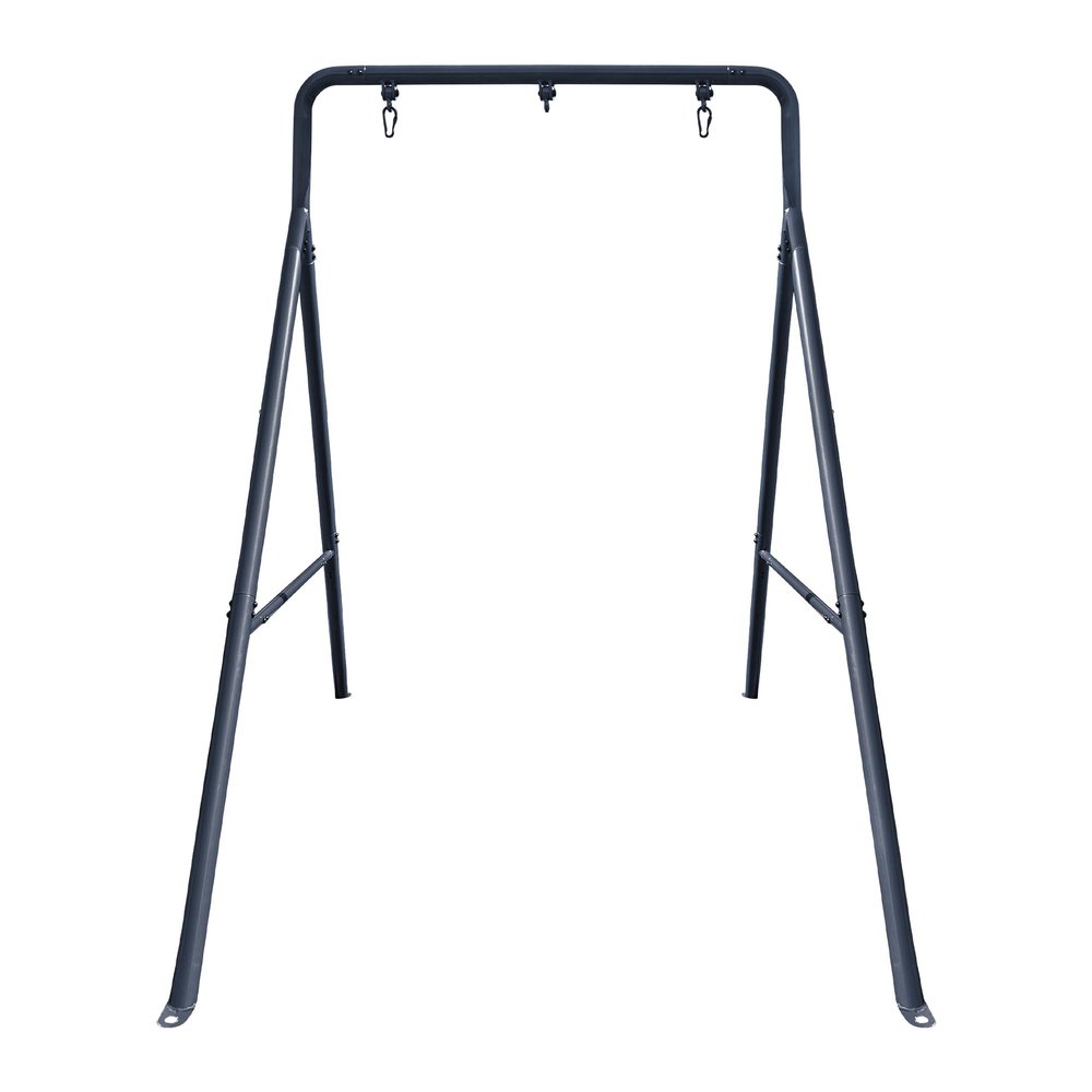 gobaplay Single Swing Set Frame, TitanFlex 6.7ft x 8.4ft Modular Metal Swingset - Outdoor & Backyard Playground Equipment for Kids (Frame Only)