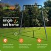 gobaplay Single Swing Set Frame, TitanFlex 6.7ft x 8.4ft Modular Metal Swingset - Outdoor & Backyard Playground Equipment for Kids (Frame Only) view 3