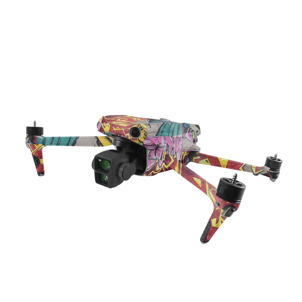 MightySkins Glossy Glitter Skin Compatible with DJI Air 3 - Graffiti Wild Styles | Protective, Durable High-Gloss Glitter Finish | Easy to Apply