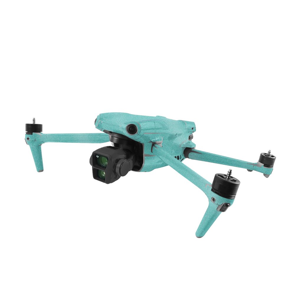 MightySkins Glossy Glitter Skin Compatible with DJI Air 3 - Solid Turquoise | Protective, Durable High-Gloss Glitter Finish | Easy to Apply