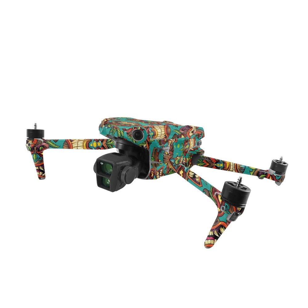 MightySkins Skin Compatible with DJI Air 3 - Crazy Tikis | Protective, Durable, and Unique Vinyl Decal wrap Cover | Easy to Apply, Remove, and Change Styles
